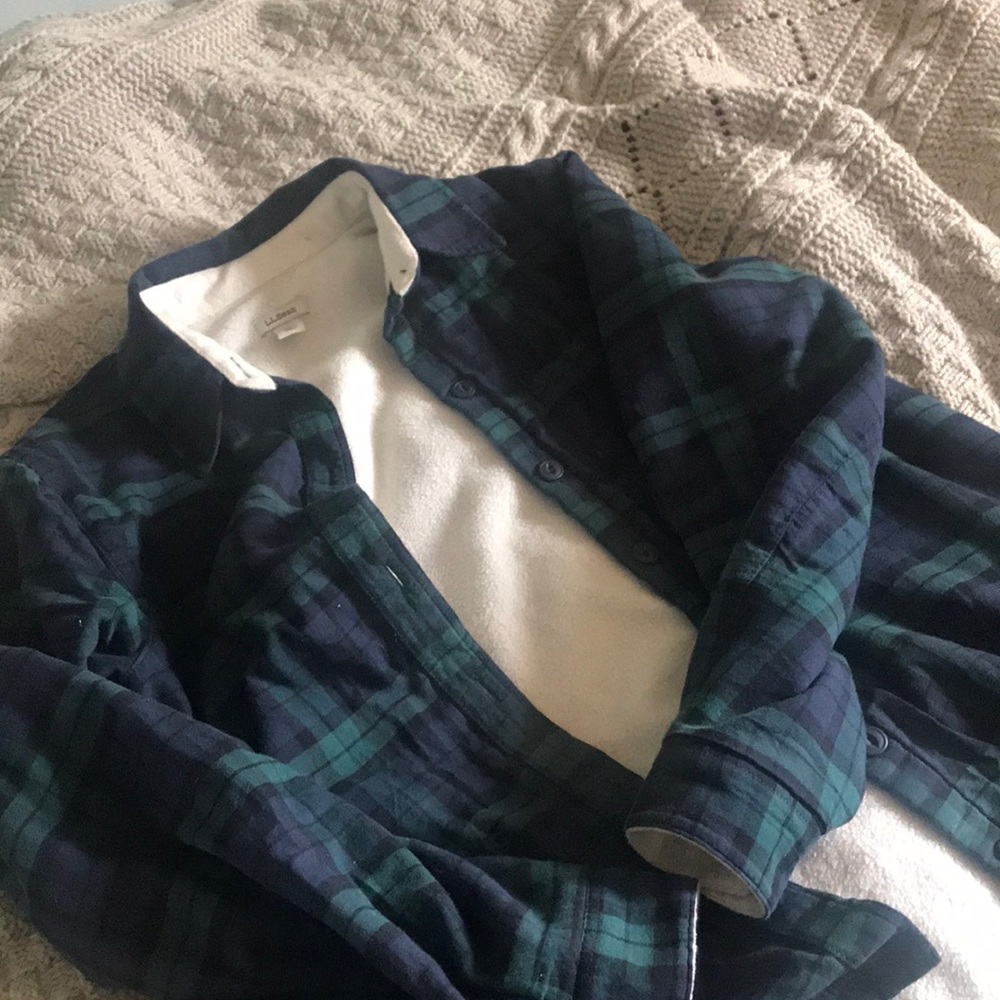Fleece lined ll bean flannel